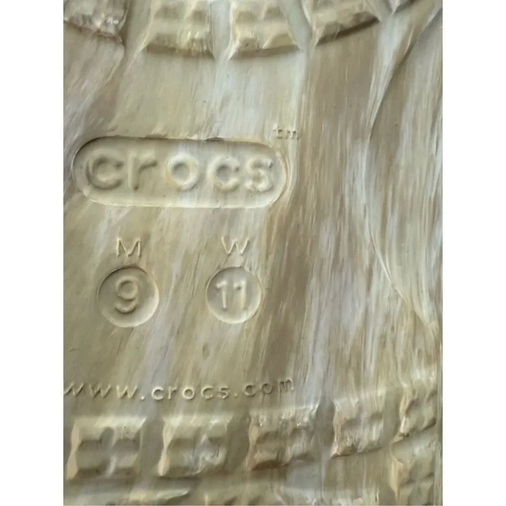 Crocs Classic Marble Sandals Tie Dye Unisex Bone Color New Mens 9 Womens 11 Wate